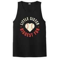 Baseball Sister 's Little Sister Biggest Fan Tee Ball PosiCharge Competitor Tank