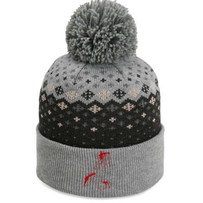 Blood Splatter Spatter Fake Bloody Halloween Zombie Victim The Baniff Cuffed Pom Beanie