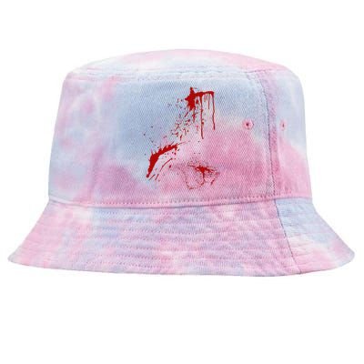 Blood Splatter Spatter Fake Bloody Halloween Zombie Victim Tie-Dyed Bucket Hat