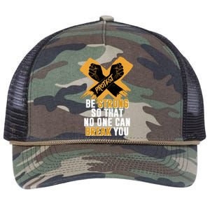 Be Strong So That No One Can Break You Retro Rope Trucker Hat Cap