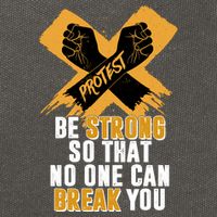 Be Strong So That No One Can Break You Cotton Canvas Backpack