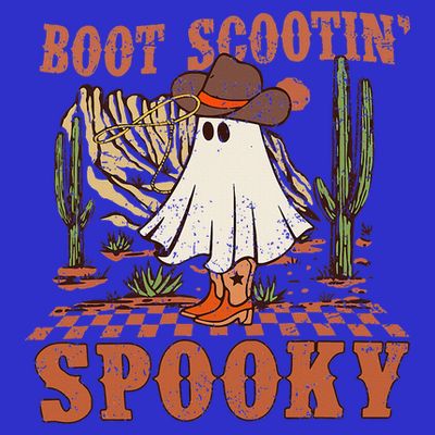 Boot Scootin Spooky Western Halloween Ghost Spooky Season T-Shirt