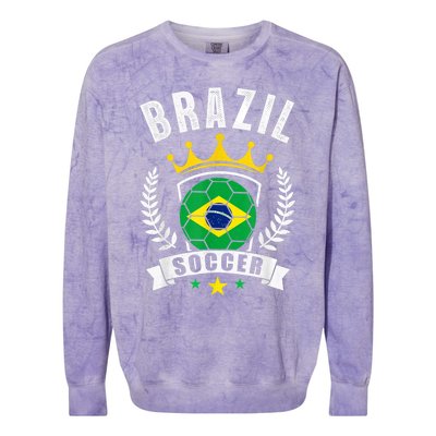 Brazil Soccer Support Team Jersey Brazilian Flag Football Colorblast Crewneck Sweatshirt