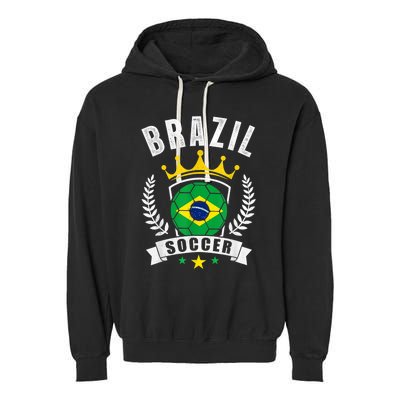 Brazil Soccer Support Team Jersey Brazilian Flag Football Garment-Dyed Fleece Hoodie