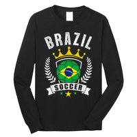 Brazil Soccer Support Team Jersey Brazilian Flag Football Long Sleeve Shirt