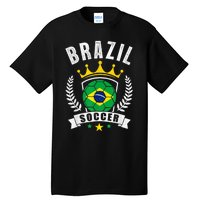 Brazil Soccer Support Team Jersey Brazilian Flag Football Tall T-Shirt