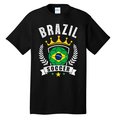 Brazil Soccer Support Team Jersey Brazilian Flag Football Tall T-Shirt