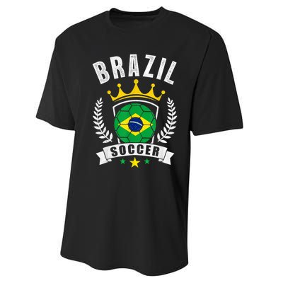 Brazil Soccer Support Team Jersey Brazilian Flag Football Performance Sprint T-Shirt