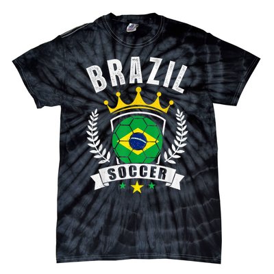 Brazil Soccer Support Team Jersey Brazilian Flag Football Tie-Dye T-Shirt