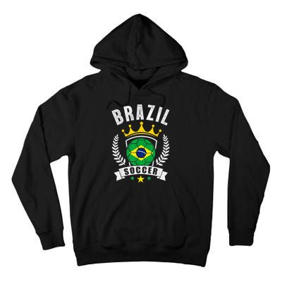 Brazil Soccer Support Team Jersey Brazilian Flag Football Tall Hoodie