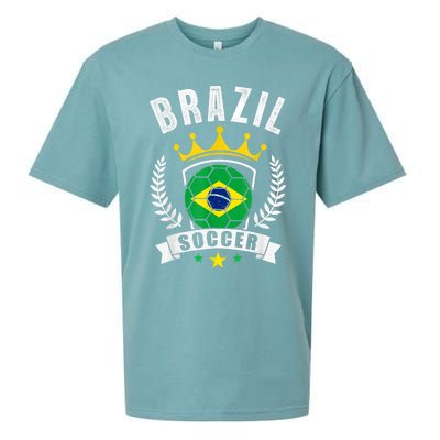 Brazil Soccer Support Team Jersey Brazilian Flag Football Sueded Cloud Jersey T-Shirt