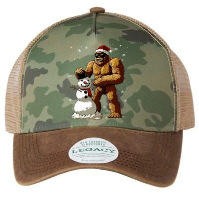 Bigfoot Santa Snowman Christmas Legacy Tie Dye Trucker Hat