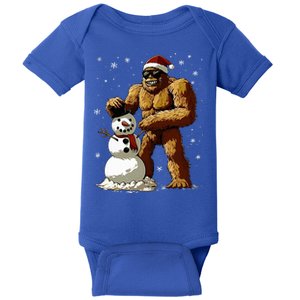 Bigfoot Santa Snowman Christmas Baby Bodysuit