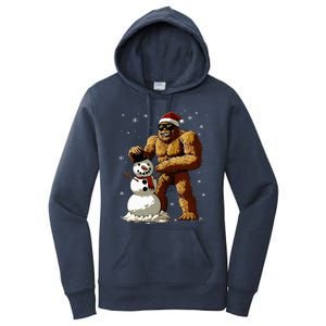 Bigfoot Santa Snowman Christmas Women's Pullover Hoodie