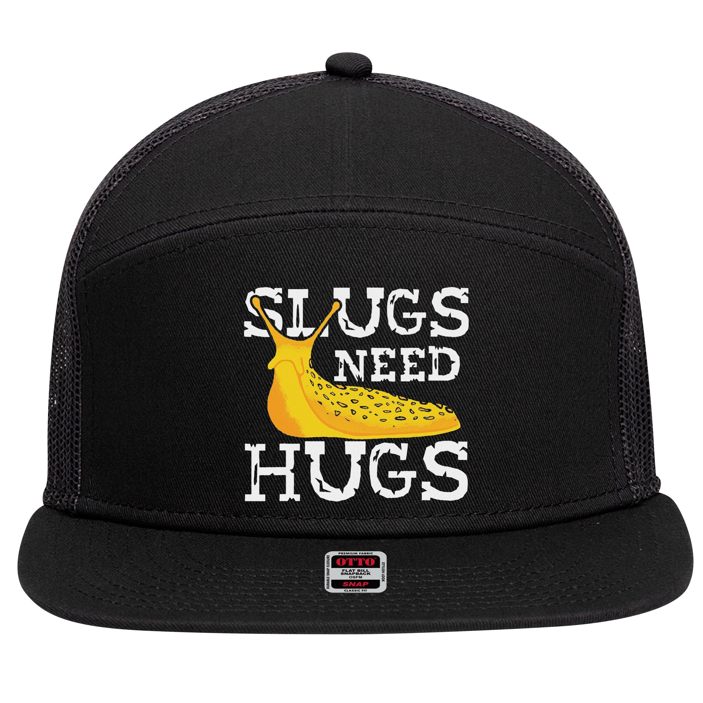 Banana Slug – Slug Species Science Banana Slug Expert 7 Panel Mesh Trucker Snapback Hat