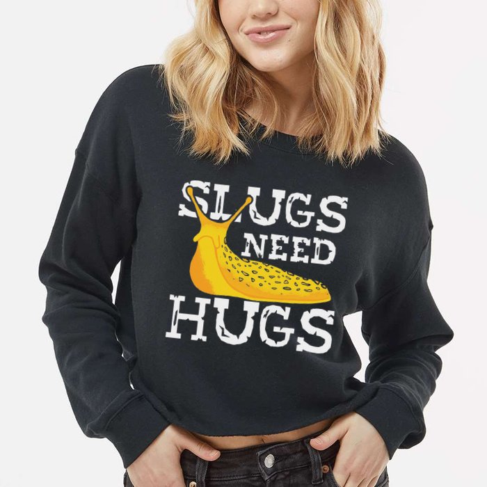 Banana Slug – Slug Species Science Banana Slug Expert Cropped Pullover Crew