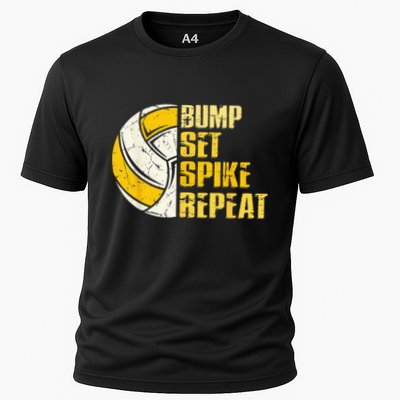 Bump Set Spike Repeat Volleyball Funny Performance Shirt