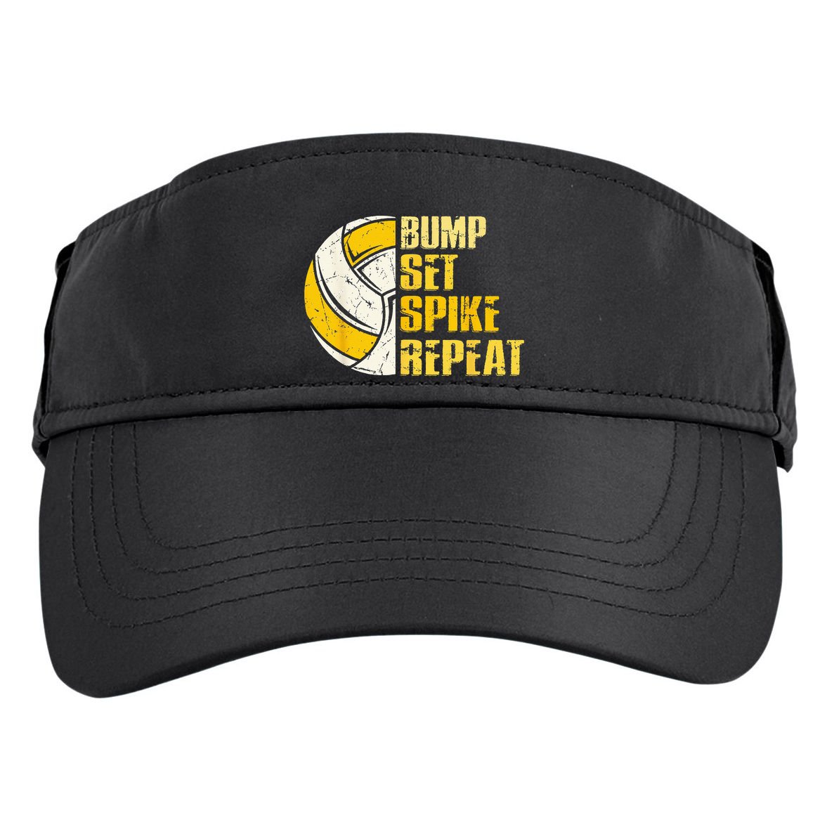 Bump Set Spike Repeat Volleyball Funny Adult Drive Performance Visor