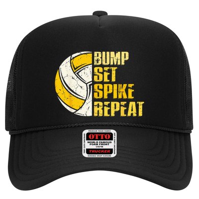 Bump Set Spike Repeat Volleyball Funny Trucker Hat