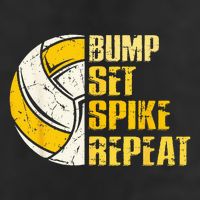 Bump Set Spike Repeat Volleyball Funny Golf Towel