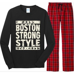 Boston Strong Style Long Sleeve Pajama Set