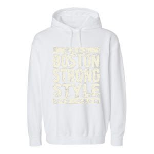 Boston Strong Style Garment-Dyed Fleece Hoodie