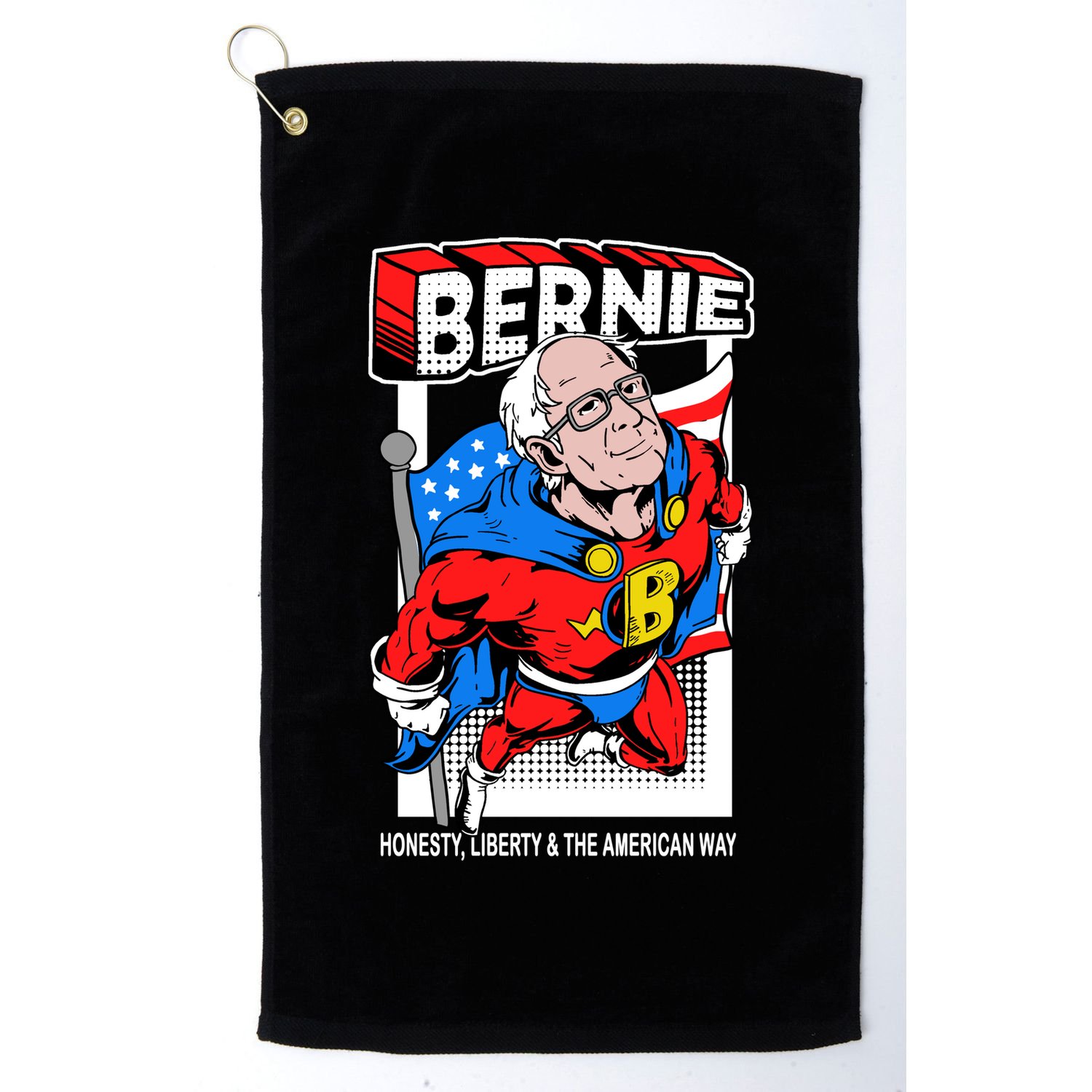 Bernie Sanders Superhero To The Rescue Golf Towel