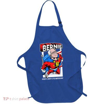 Bernie Sanders Superhero To The Rescue Full-Length Apron With Pockets
