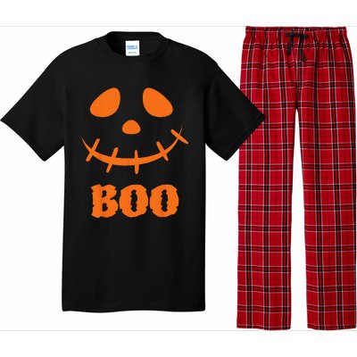 Boo Scary Spooky Pumpkin Face Halloween Costume Pajama Set