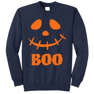 Boo Scary Spooky Pumpkin Face Halloween Costume Sweatshirt