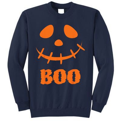 Boo Scary Spooky Pumpkin Face Halloween Costume Tall Sweatshirt