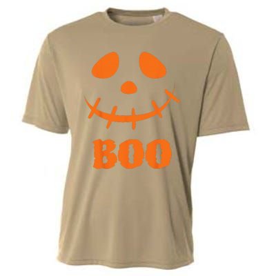 Boo Scary Spooky Pumpkin Face Halloween Costume Cooling Performance Crew T-Shirt