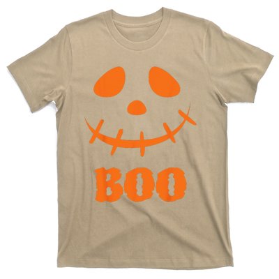 Boo Scary Spooky Pumpkin Face Halloween Costume T-Shirt