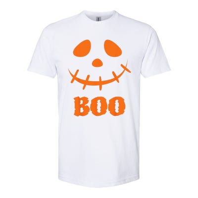 Boo Scary Spooky Pumpkin Face Halloween Costume Softstyle CVC T-Shirt