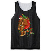 Bigfoot Sasquatch Santa Hat Christmas Xmas Tree Pjs Mesh Reversible Basketball Jersey Tank