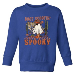 Boot Scootin Spooky Western Halloween Ghost Spooky Season Toddler Sweatshirt