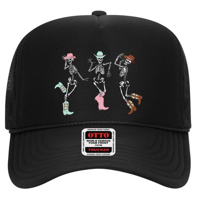 Boot Scootin Skeleton Dancing Halloween Cow Western Meaningful Gift Trucker Hat