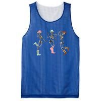 Boot Scootin Skeleton Dancing Halloween Cow Western Meaningful Gift Mesh Reversible Basketball Jersey Tank