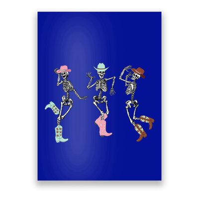 Boot Scootin Skeleton Dancing Halloween Cow Western Meaningful Gift Poster