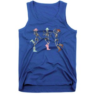 Boot Scootin Skeleton Dancing Halloween Cow Western Meaningful Gift Tank Top