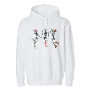 Boot Scootin Skeleton Dancing Halloween Cow Western Meaningful Gift Garment-Dyed Fleece Hoodie