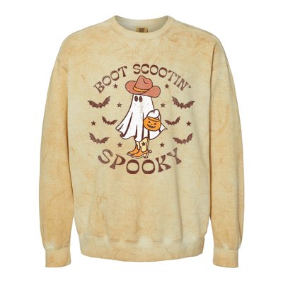 Boot Scootin Spooky Western Halloween Retro Fall Halloween  Colorblast Crewneck Sweatshirt