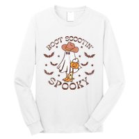 Boot Scootin Spooky Western Halloween Retro Fall Halloween  Long Sleeve Shirt