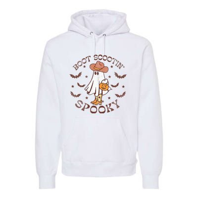 Boot Scootin Spooky Western Halloween Retro Fall Halloween  Premium Hoodie