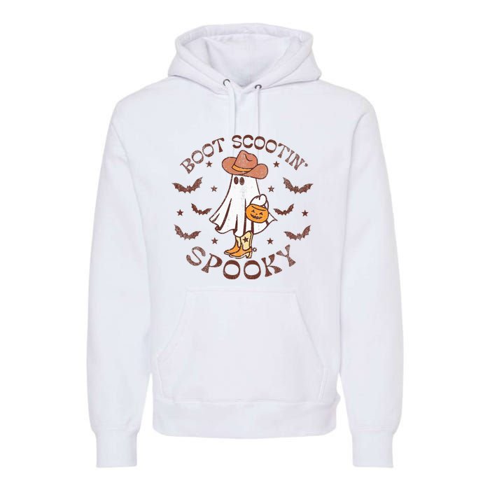 Boot Scootin Spooky Western Halloween Retro Fall Halloween  Premium Hoodie