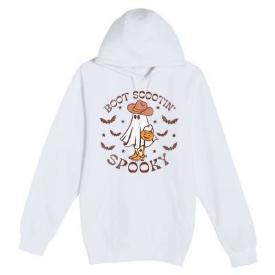 Boot Scootin Spooky Western Halloween Retro Fall Halloween  Premium Pullover Hoodie