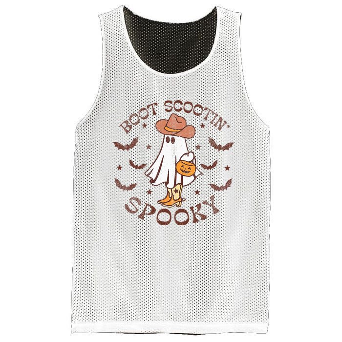 Boot Scootin Spooky Western Halloween Retro Fall Halloween  Mesh Reversible Basketball Jersey Tank