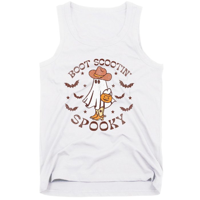 Boot Scootin Spooky Western Halloween Retro Fall Halloween  Tank Top