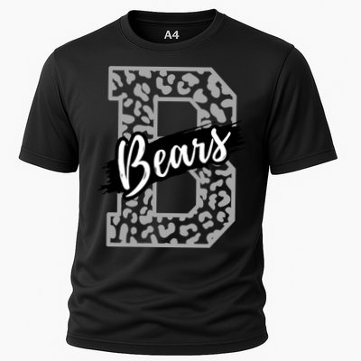 Bears School Sports Fan Team Spirits Mascot Heart Leopard Meaningful Gift Cooling Performance Crew T-Shirt
