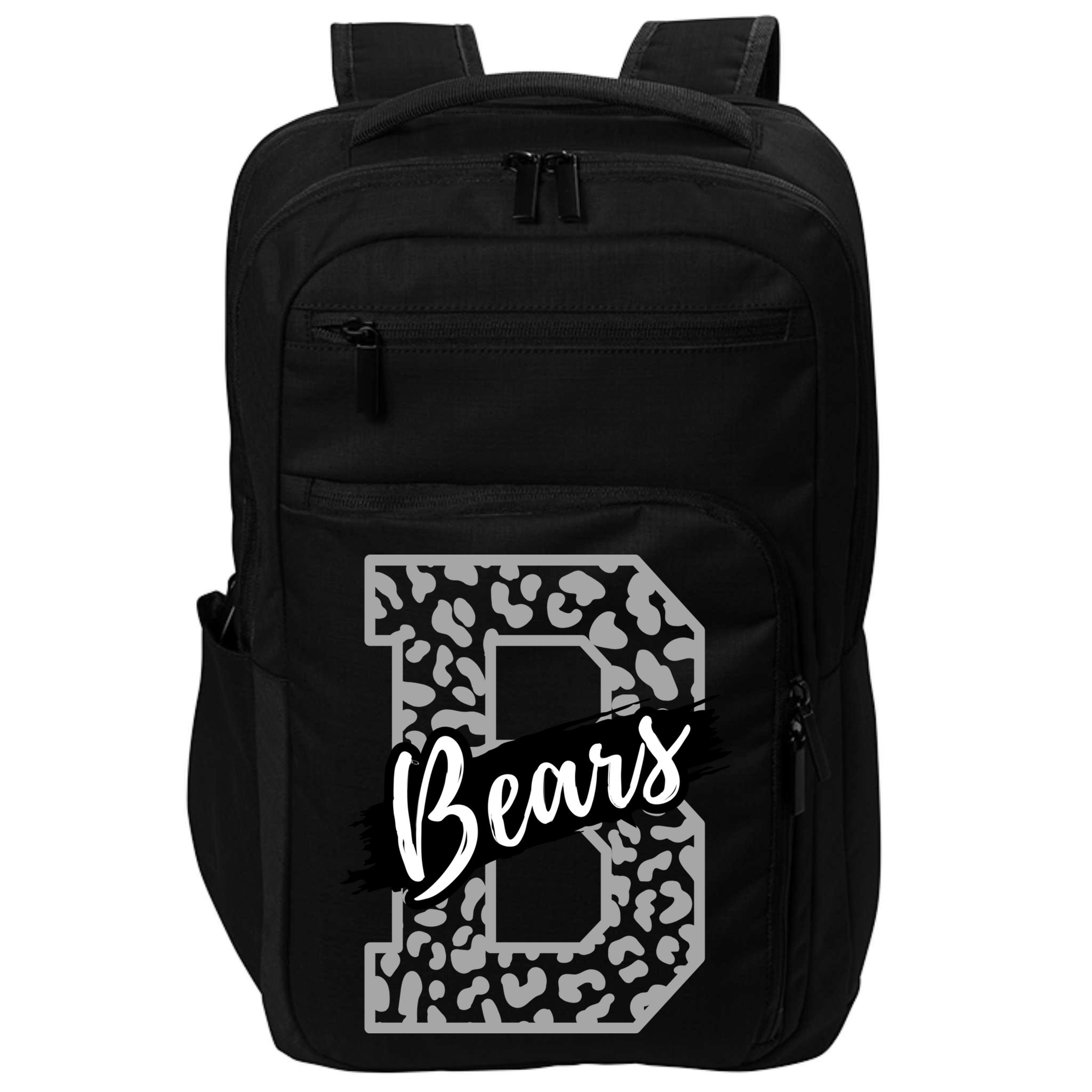 Bears School Sports Fan Team Spirits Mascot Heart Leopard Meaningful Gift Impact Tech Backpack